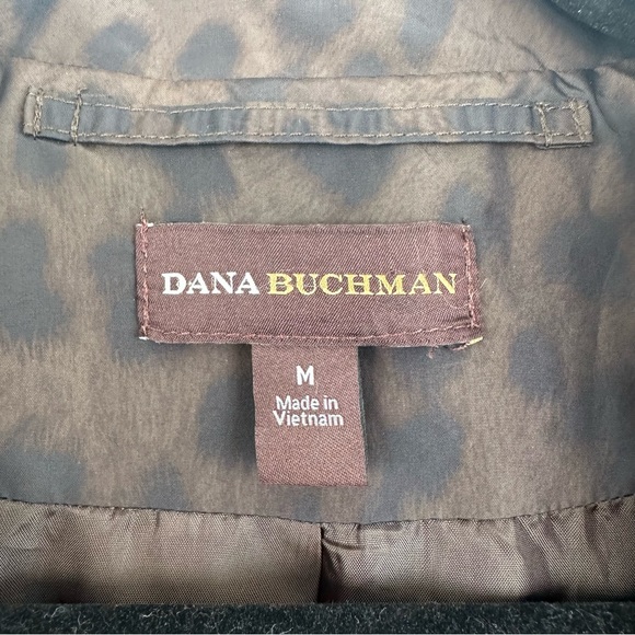 Dana Buchman Leopard Printed Trench Coat Size M Medium - Picture 4 of 9